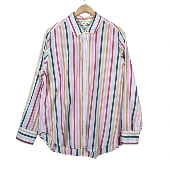 XIRENA Beau Stripe Long Sleeve Button Down Shirt - Picture 9 of 9